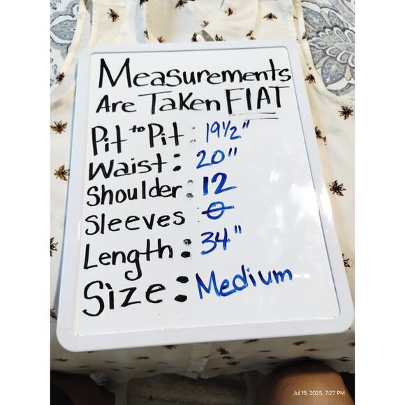 Label Rachel Roy Women's M Bumble Bee Button Down Sleeveless High Low Tunic Top - Picture 8 of 9